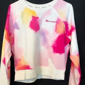 Tie dye champion rare sweatshirt